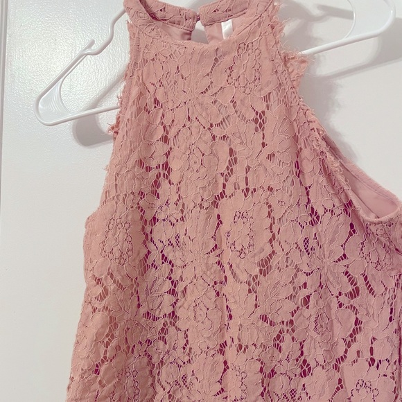 Fun 2 Fun Drellie Blush Lace Halter Stitch Fix - Picture 5 of 6